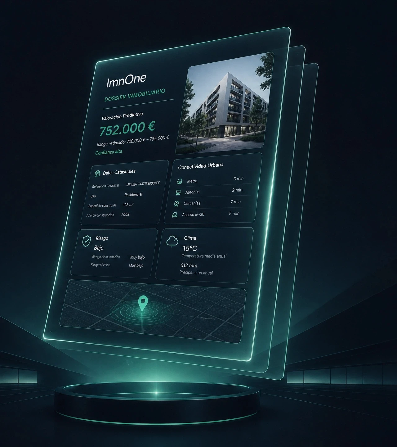 Dossier inmobiliario holográfico generado por InmOne